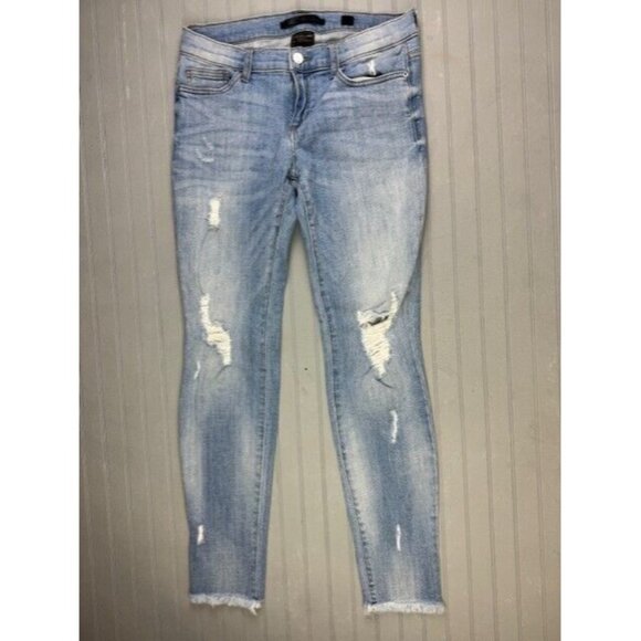 SP Black Label Size 29 Womens Jeans Low Rise Skinny Distress Raw Hem Str… - Picture 1 of 6